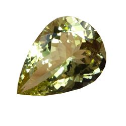 9.3ct. Pear Faceted Natural Golden Yellow Aquamarine Gemstone