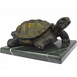 Signed Numbered Bronze Turte Tortoise Sculpture