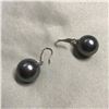Image 2 : 14mm Grey Shell Pearl Silver Hook Drop Earrings
