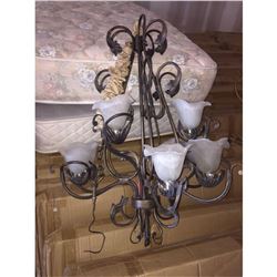 Art Nouveau-style 5-Light Chandelier