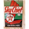 Image 1 : 12" X 18" TEXACO SKY CHIEF PORCELAIN SIGN, DATED 1945 - EXCELLENT