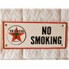 Image 1 : CAST IRON 9.5" BY 4" TEXACO NO SMOKING SIGN - REPRO