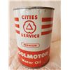 Image 1 : CITIES SERVICE KOOL MOTOR - MOTOR OIL 1 QUART TIN