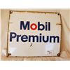 Image 1 : MOBIL PREMIUM PORCELAIN GAS PUMP PLATE - 14" BY 12", ORIGINAL