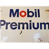 Image 2 : MOBIL PREMIUM PORCELAIN GAS PUMP PLATE - 14" BY 12", ORIGINAL