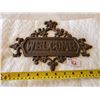 Image 1 : CAST IRON LARGE SIZE WELCOME SIGN (NOT OLD)