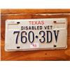 Image 1 : TEXAS DISABLEDVET. LICENSE PLATE