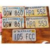 Image 1 : 5 KANSAS LICENSE PLATES - 2 PAIRS WITH CONSECUTIVE NUMBERS