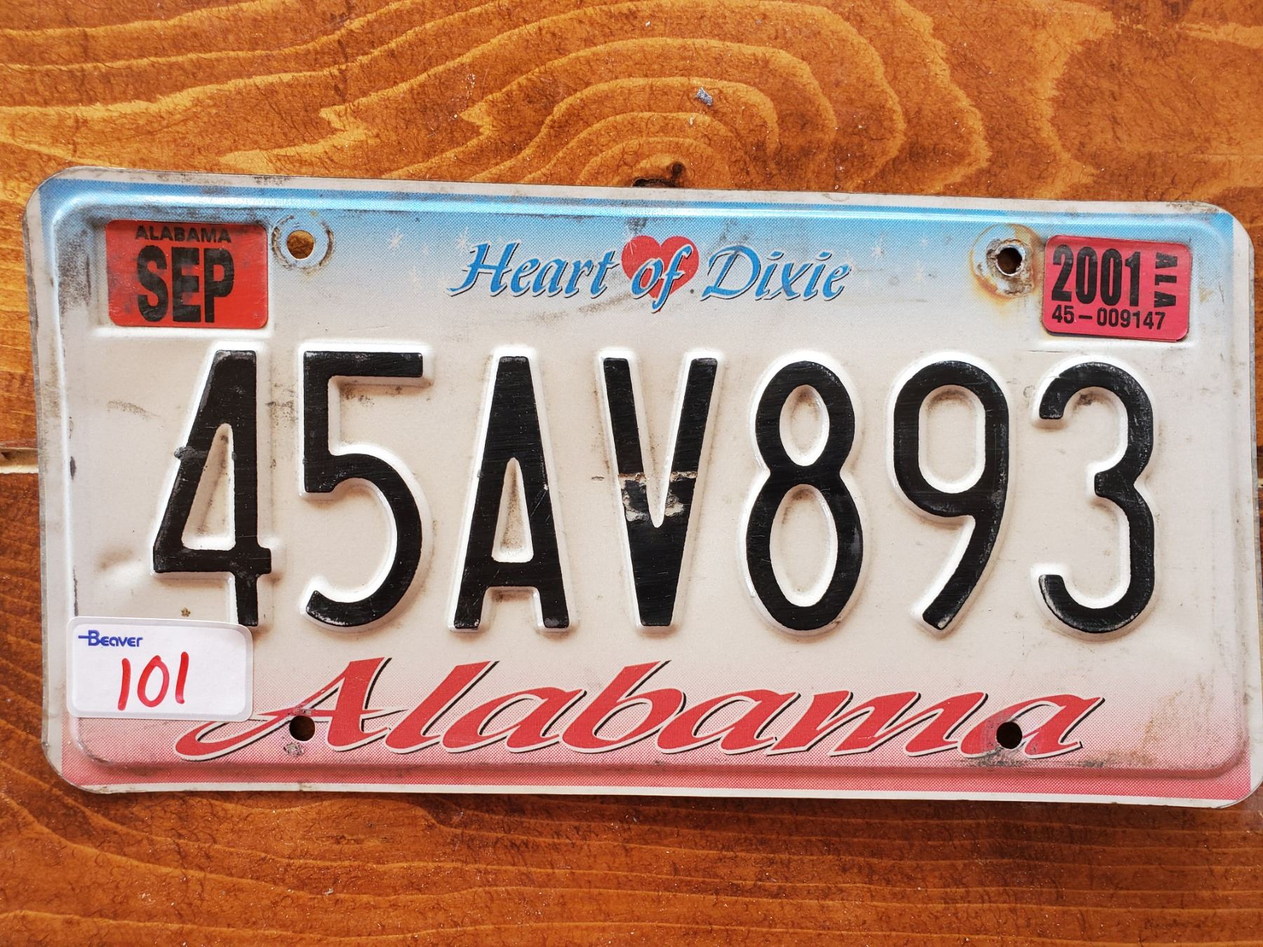 ALABAMAHEART OF DIXIESINGLE LICENSE PLATE