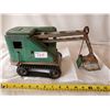 Image 1 : RUBBER TRACKED TOY EXCAVATOR GOOD ORIGINAL PAINT