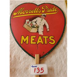 MORRELL'S PRIDE MEATS WITH ADV. ON BACK - 1940'S