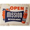 Image 1 : N.O.S. MISSION ORANGE OPEN/CLOSED DOUBLE SIDED SIGN- SLIGHT WATER STAIN