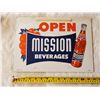 Image 1 : N.O.S. MISSION ORANGE OPEN/CLOSED DOUBLE SIDED SIGN- SLIGHT WATER STAIN