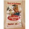 Image 1 : ORIGINAL WINDOW ADV. SUNBEAM BREAD 12" BY 18"-FRAMEABLE