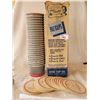 Image 1 : 1950's SLEEVE OF PAK-CUPS 25 N.O.S. CONTAINERS & LIDS, IHC ADV. WITH ORIGINAL BOX