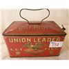 Image 1 : UNION LEADER CUT PLUG 'LUNCHBOX TIN' VERY GOOD CONDITION & VERY GOOD GRAPHIC