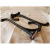 Image 1 : CAST IRON PAIR OF 11.5" HARNESS HOOKS (NOT OLD) *PAINTED BLACK*