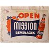 Image 1 : N.O.S. MISSION ORANGE OPEN/CLOSED DOUBLE SIDED SIGN- SLIGHT WATER STAIN