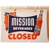 Image 2 : N.O.S. MISSION ORANGE OPEN/CLOSED DOUBLE SIDED SIGN- SLIGHT WATER STAIN