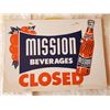 Image 2 : N.O.S. MISSION ORANGE OPEN/CLOSED DOUBLE SIDED SIGN- SLIGHT WATER STAIN