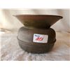 Image 1 : 5" TALL-7" OPENING BRASS SPITTOON- GREAT PATINA
