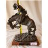 Image 1 : 11" TALL FREDRICK REMINGTON "RATTLESNAKE" SCULPTURE