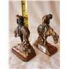 Image 1 : PAIR OF BRONZE ARMOR 'END OF THE TRAIL' BOOK ENDS