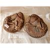 Image 1 : PAIR OF VINTAGE CATCHERS MITTES-FARE CONDITION- NEED SOME STITCHING REPAIRS.