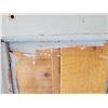 Image 3 : 61" X 18" FRAMED LEAD GLASS WINDOW WITH SMALL CRACK TOP LEFT CORNER