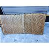 Image 2 : PAIR OF VINTAGE TIN CEILING TILES- 2' X 4' GREAT PATINA