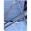 Image 1 : 10' WOODEN FOLDING LADDER-3 SECTION, GREAT REPURPOSE PROJECT