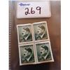 Image 1 : BLOCK OF 4 WWII NAZI STAMPS- GLUED/UNUSED-HITLER IMAGE (4)