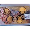 Image 2 : 2007 $1.00 COIN US PRESIDENTIAL PROOF SET- WAWSHINGTON, JEFFERSON, ADAMS, MADISON
