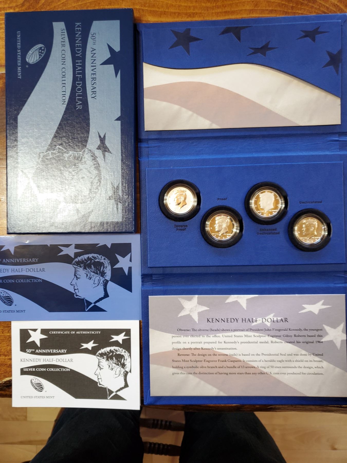 50TH ANNIVERSARY KENNEDY HALF DOLLAR SILVER COIN COLLECTION SET