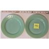 Image 1 : 2 VINTAGE 1950'S-60'S JADITE 9" RESTAURANT WAVE DINNER PLATES -SMALL KNICKS