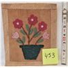 Image 2 : 7" X 5" BEADED POTTED FLOWER ON MOOSEHIDE