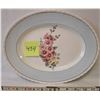 Image 1 : 12.5" X 9.5" OVAL SCALLOPED EDGE SERVING PLATTER- MYOTT, STAFFORDSHIRE ENGLAND