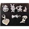 Image 4 : 8" STERLING SILVER CHARM BRACELET WITH 7 CHARMS