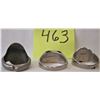 Image 2 : LOT OF 3 BIKER SKULL RINGS