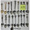 Image 1 : LOT OF 19 ASSORTED COLLECTIBLE SOUVENIR SPOONS