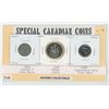 Image 1 : SPECIAL CANADIAN COINS 1923 GEORGE V 5 CENT,1968 50 CENT,1967 5 CENT