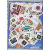 Image 1 : DOUBLE SIDED PACKAGE OF STAMPS- CANADIAN & FOREIGN- GREAT FOR SCRAPBOOKING PROJECTS