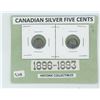 Image 1 : 1896 & 1893 SILVER 5 CENT