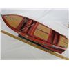 Image 1 : VINTAGE TOY BOAT (WINDSHIELD NEEDS REPAIR) 31"L