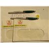 Image 1 : 2 WHITE ROSE ENVELOPES 2 B.A. PENS HUDSON BAY, SK