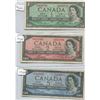 Image 1 : (3) 1954 BANK OF CANADA BILLS (ONE, TWO, & FIVE)