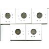 Image 2 : 1902, 1907, 1909, 1915, 1918 CANADA 5 CENTS