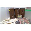 Image 2 : LOT OF KITCHEN ACCESSORIES- VINTAGE CANISTERS, SERVING TRAYS, OVEN MITTS, PLASTIC CONTAINERS ETC