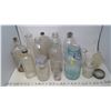 Image 2 : LOT OF ASSORTED GLASS BOTTLES & JARS WITH LIGHT BLUE 'PERFECT SEAL' WIDE MOUTH JAR
