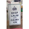 Image 1 : WOODEN 'KEEP CALM AND CARRY ON' SIGN
